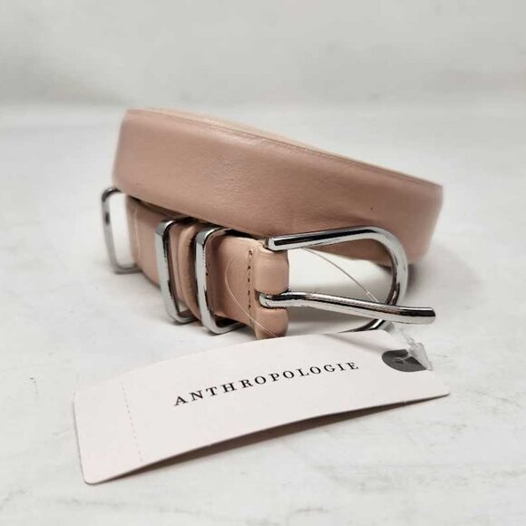New women\'s XS S  XL Anthropologie Basic Keeper belt in Cream leather main image 8
